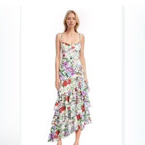 Floral Multicolor Ruffle Dress